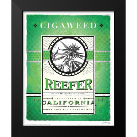 Reefer Black Modern Wood Framed Art Print by Brando, JJ