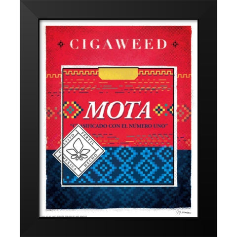 Mota Black Modern Wood Framed Art Print by Brando, JJ