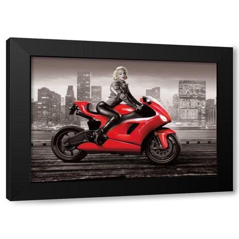 Marilyns Ride Black Modern Wood Framed Art Print with Double Matting by Brando, JJ