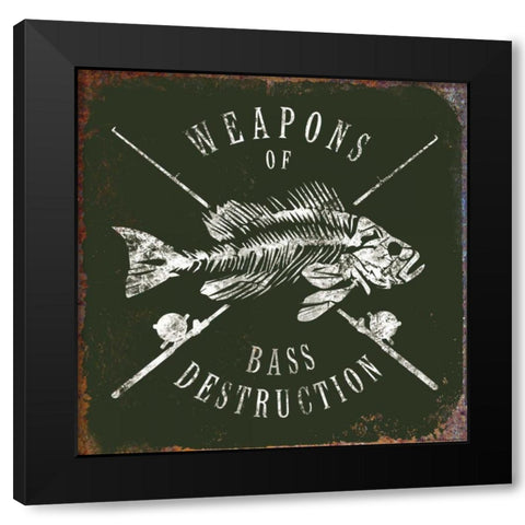 Weapons Of Bass Black Modern Wood Framed Art Print with Double Matting by Brando, JJ