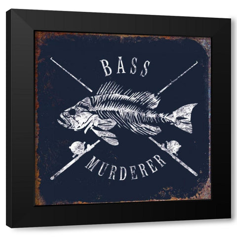 Bass Murderer Black Modern Wood Framed Art Print with Double Matting by Brando, JJ