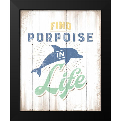 Find Porpoise Black Modern Wood Framed Art Print by Brando, JJ