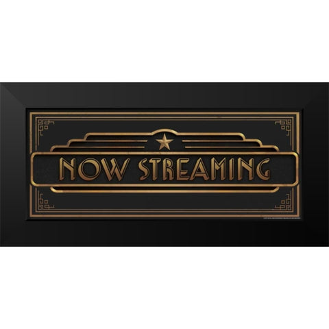 Now Streaming Black Modern Wood Framed Art Print by Brando, JJ