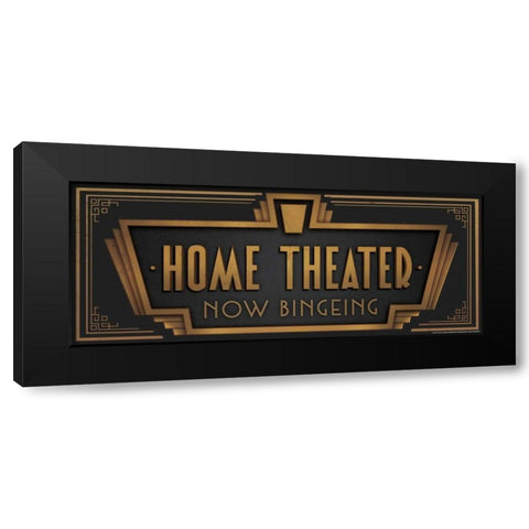 Home Theater Black Modern Wood Framed Art Print by Brando, JJ