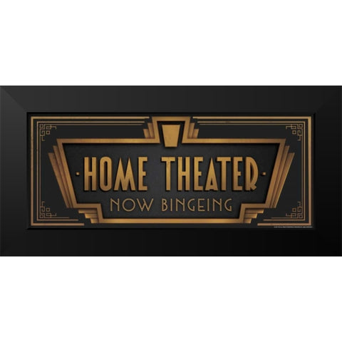 Home Theater Black Modern Wood Framed Art Print by Brando, JJ