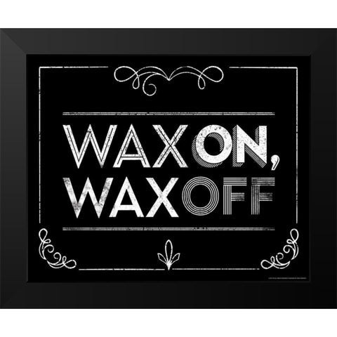 Wax On Black Modern Wood Framed Art Print by Brando, JJ