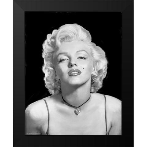 The Look of Love - Marilyn Monroe Black Modern Wood Framed Art Print by Michael, Jerry