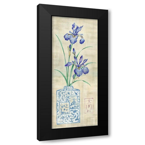 Asian Floral 1 Black Modern Wood Framed Art Print by Lake, Claire