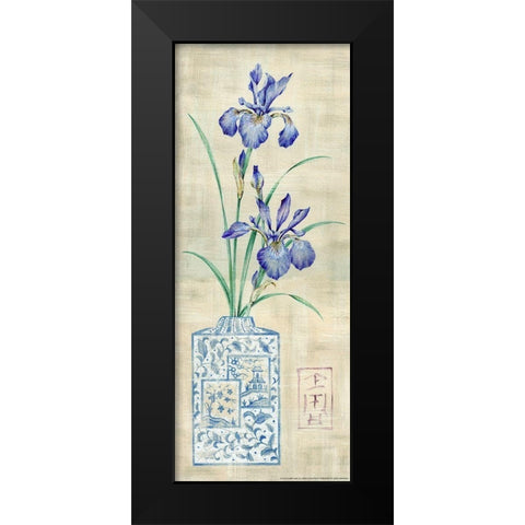 Asian Floral 1 Black Modern Wood Framed Art Print by Lake, Claire