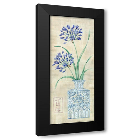 Asian Floral 2 Black Modern Wood Framed Art Print with Double Matting by Lake, Claire