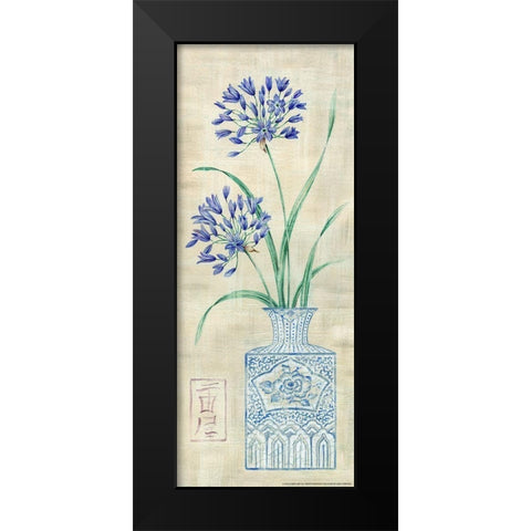 Asian Floral 2 Black Modern Wood Framed Art Print by Lake, Claire