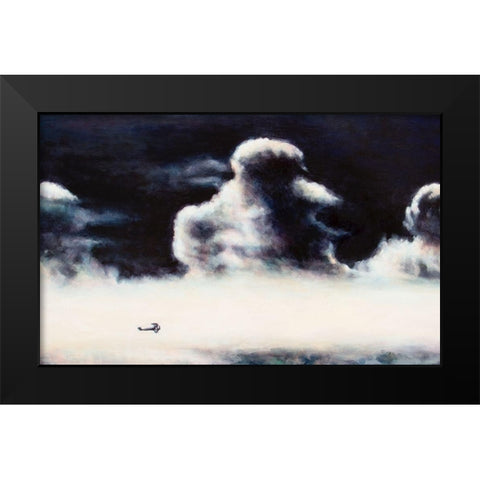 Flying High Black Modern Wood Framed Art Print by Gipe, L.