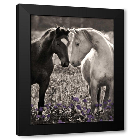 Bff Black Modern Wood Framed Art Print with Double Matting by Linden, Sally