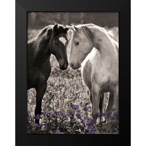 Bff Black Modern Wood Framed Art Print by Linden, Sally