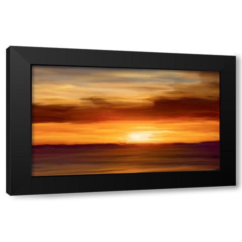 Ocean 2 Black Modern Wood Framed Art Print with Double Matting by Linden, Sally