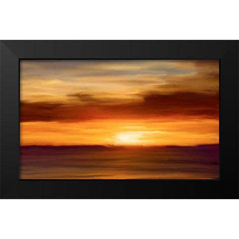 Ocean 2 Black Modern Wood Framed Art Print by Linden, Sally