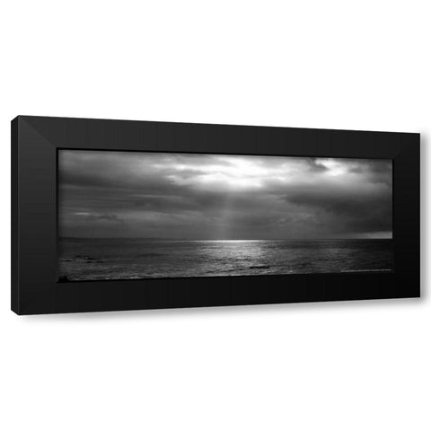 Sunbeam Black Modern Wood Framed Art Print by Linden, Sally