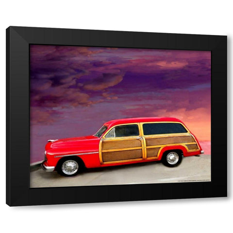 Red Woody Black Modern Wood Framed Art Print with Double Matting by Linden, Sally