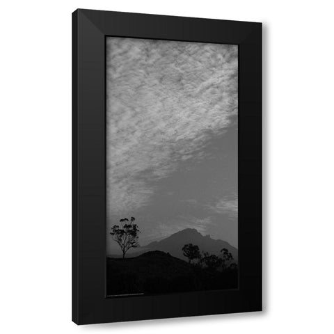 Upon the Mountain Black Modern Wood Framed Art Print by Linden, Sally