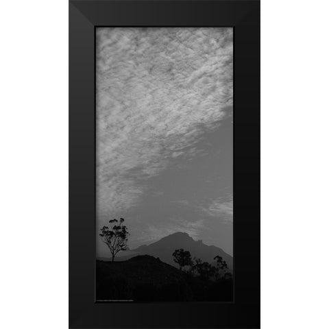Upon the Mountain Black Modern Wood Framed Art Print by Linden, Sally