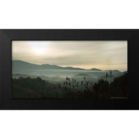 Fog in the Mountain Black Modern Wood Framed Art Print by Linden, Sally