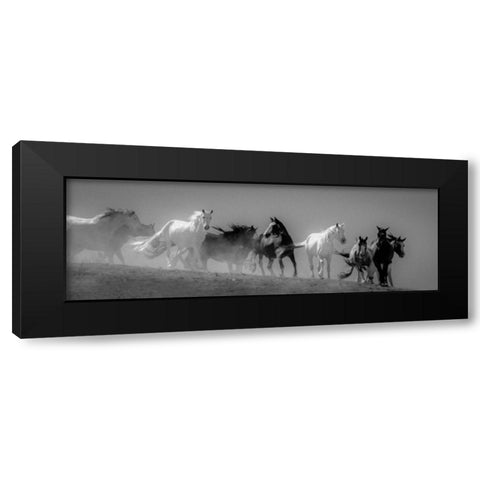 Choctaw BW Black Modern Wood Framed Art Print with Double Matting by Linden, Sally