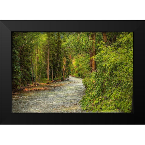 Hope This Is Refreshing Black Modern Wood Framed Art Print by Linden, Sally