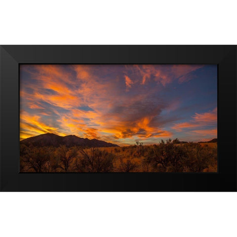 Looking At Hogbacks Black Modern Wood Framed Art Print by Linden, Sally