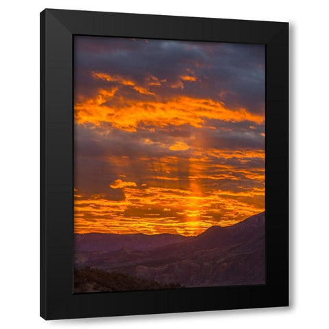 Lookout Mountian Black Modern Wood Framed Art Print with Double Matting by Linden, Sally