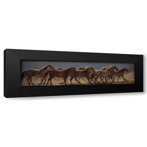 Running Flames Black Modern Wood Framed Art Print with Double Matting by Linden, Sally