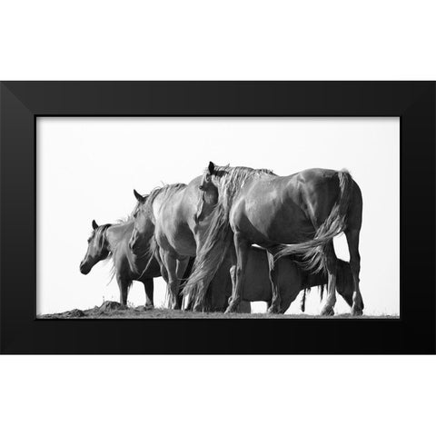 Move On Black Modern Wood Framed Art Print by Linden, Sally