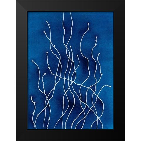 Blue Dream Black Modern Wood Framed Art Print by Van, Laura
