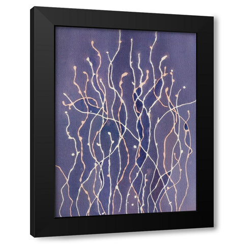 Purple Dreams Black Modern Wood Framed Art Print with Double Matting by Van, Laura