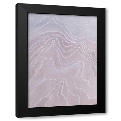 Mountian Tops Black Modern Wood Framed Art Print by Van, Laura