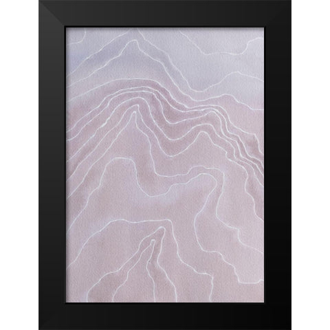 Mountian Tops Black Modern Wood Framed Art Print by Van, Laura