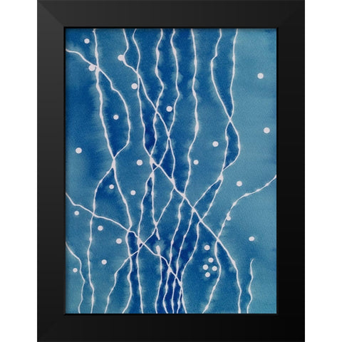 Seeing Thru Black Modern Wood Framed Art Print by Van, Laura