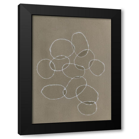 Intersect Brown Black Modern Wood Framed Art Print with Double Matting by Van, Laura