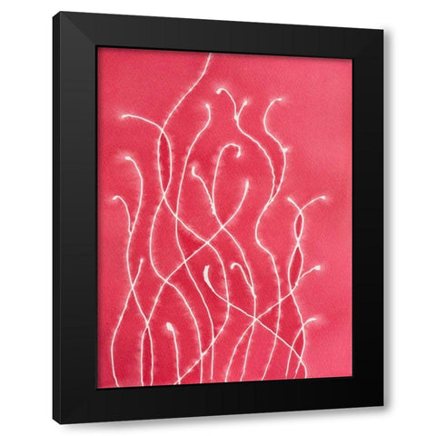 Reaching Black Modern Wood Framed Art Print by Van, Laura