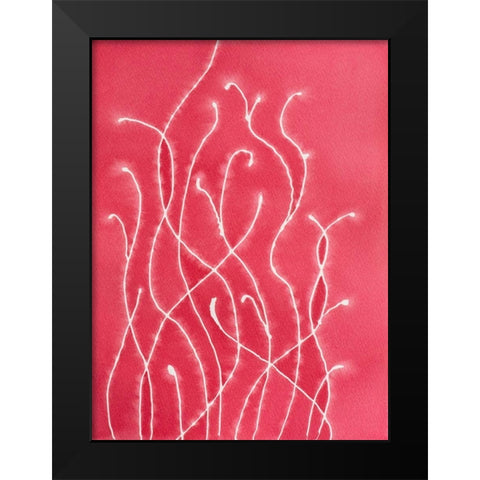 Reaching Black Modern Wood Framed Art Print by Van, Laura