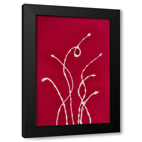 A Spot Of Red Black Modern Wood Framed Art Print with Double Matting by Van, Laura