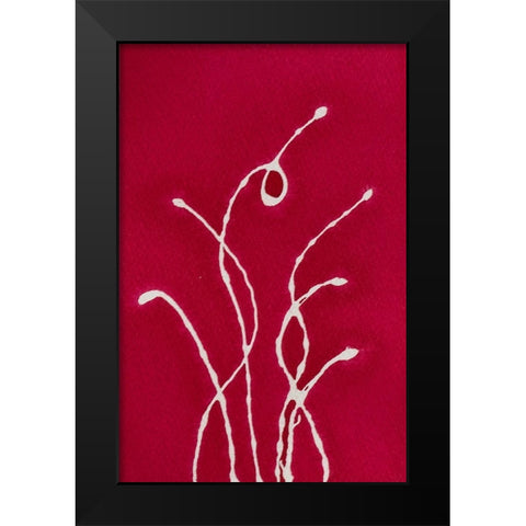 A Spot Of Red Black Modern Wood Framed Art Print by Van, Laura
