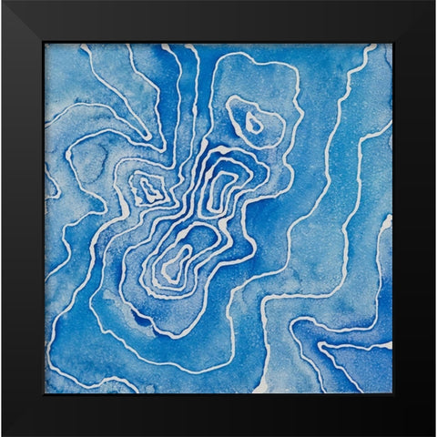 Ice Flow Black Modern Wood Framed Art Print by Van, Laura