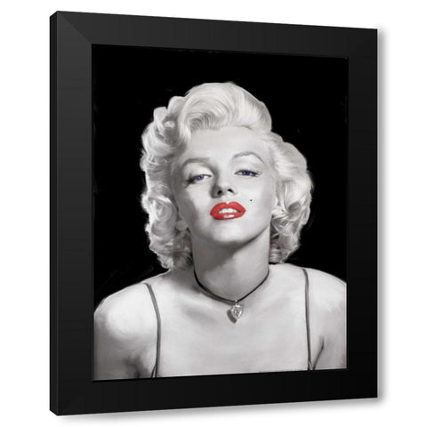Look Of Love Blue Eyes Black Modern Wood Framed Art Print with Double Matting by Michaels, Jerry