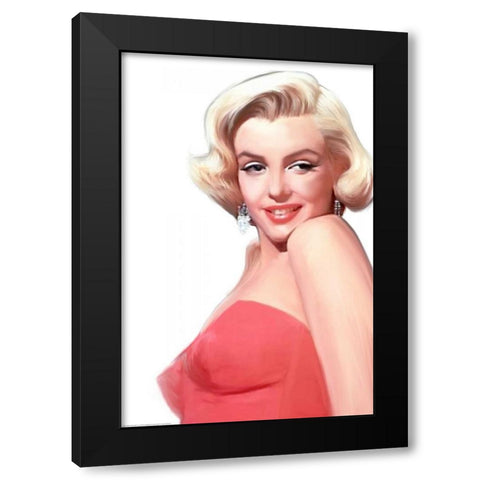 The Flirt Black Modern Wood Framed Art Print with Double Matting by Michaels, Jerry