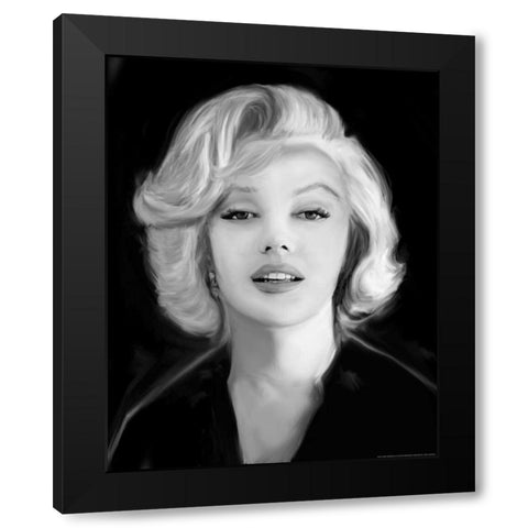 Marilyns Whisper Black Modern Wood Framed Art Print by Michaels, Jerry