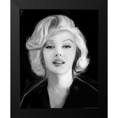 Marilyns Whisper Black Modern Wood Framed Art Print by Michaels, Jerry