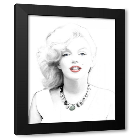 Marilyn Summer Black Modern Wood Framed Art Print by Michaels, Jerry
