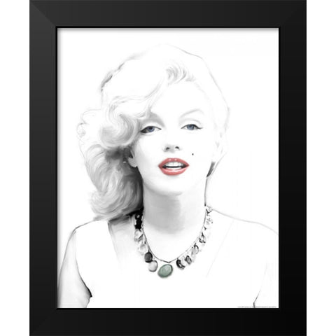 Marilyn Summer Black Modern Wood Framed Art Print by Michaels, Jerry