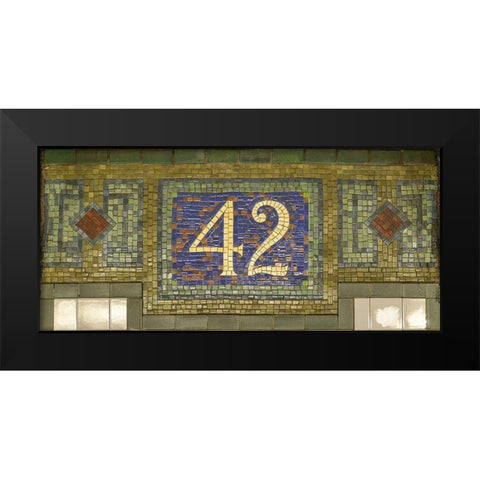 42 ST Black Modern Wood Framed Art Print by MTA