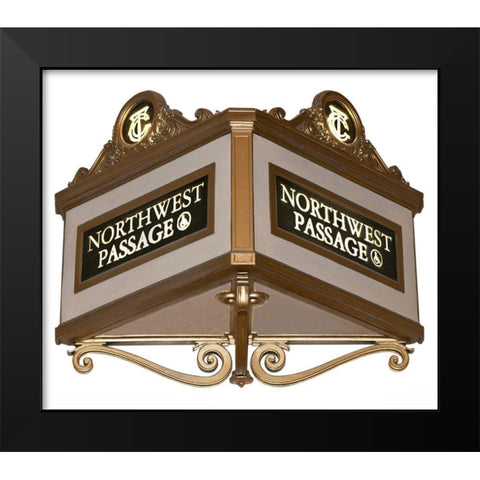 Nothwest Passage Black Modern Wood Framed Art Print by MTA